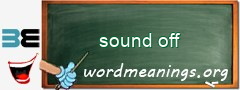 WordMeaning blackboard for sound off